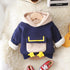 Autumn and winter boys plus velvet padded hooded coat